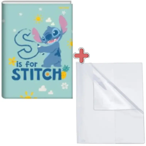 Caderno Capa Dura Brochurão 80 Folhas Stitch + Capa