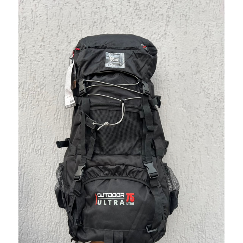 Mochila Grande Camping Bagaggio Outdoor Ultra 75L Preta