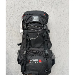 Mochila Grande Camping Bagaggio Outdoor Ultra 75L Preta