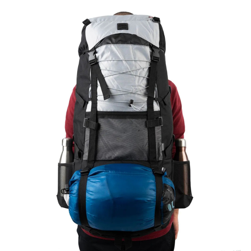 Mochila Grande Camping Bagaggio Outdoor Ultra 75L Cinza