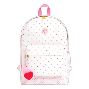 Mochila Académie Coração Metalizado Tilibra Rosa