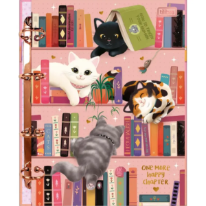 Caderno Argolado Cart Colegial Purrfect Cats