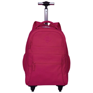 Mochila Carrinho Sestini Rolling Crinkle Rosa 4 Rodas 75498-08