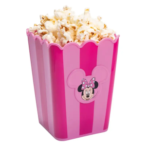 Balde Pote Pipoca Quadrado e Decorado Minnie 3D