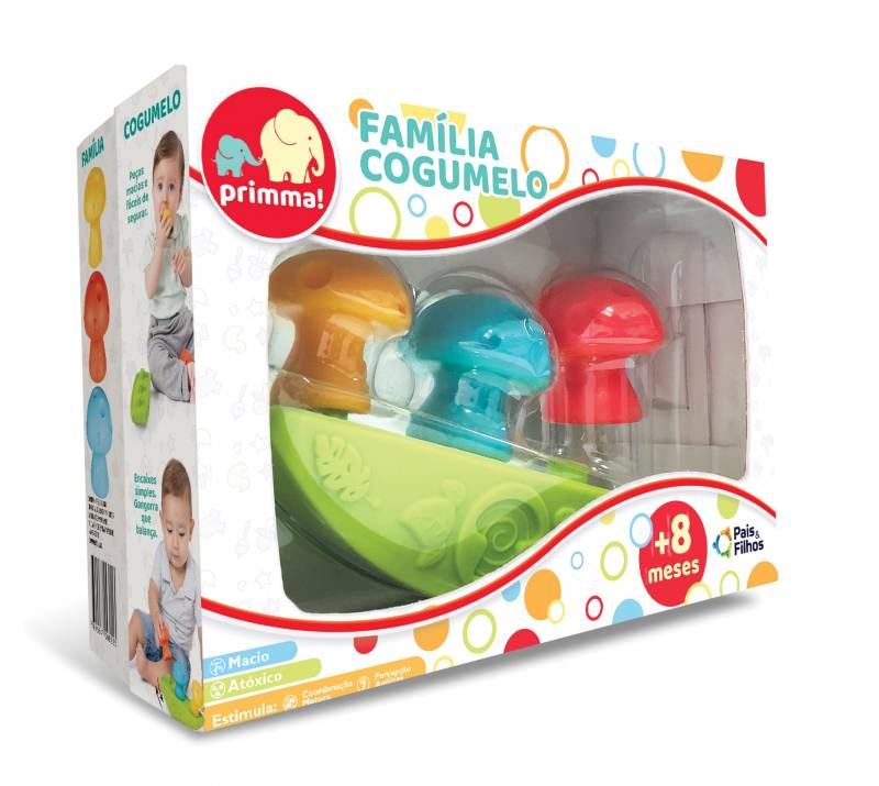 Brinquedo Encaixe Família Cogumelo Pais e filhos 10822