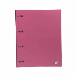 Fichário Yes Argolado R4east Rosa Escuro Divisória + Folhas