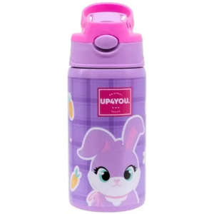 Garrafa De Aço Inox 500ml Coelho Lilás Luxcel