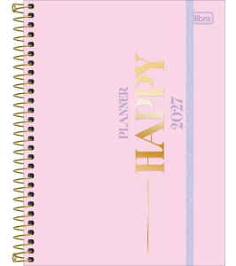 Agenda Planner Anual Tilibra Happy Espiral M7 2027 Sortida