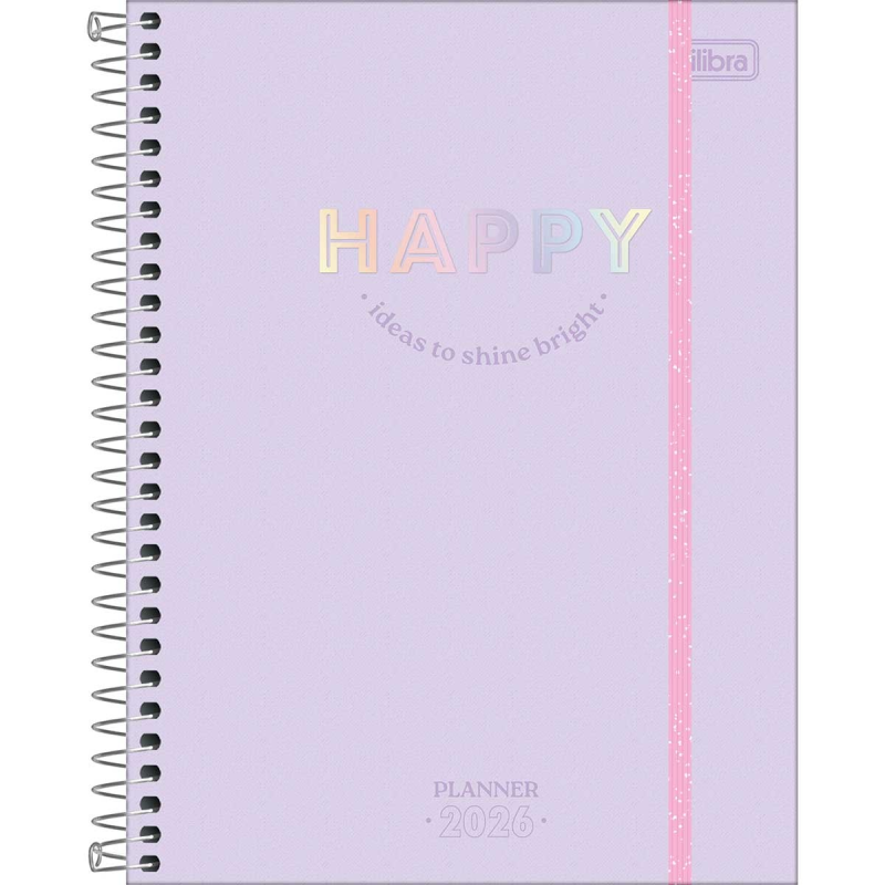 Agenda Anual Tilibra Planner Happy Sortida Espiral M7 2026