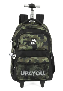 Mochila De Rodinhas Up4you Militar Escolar Mc49562up
