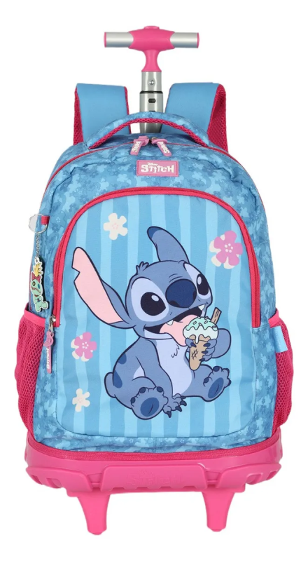 Mochila Carrinho Luxcel Stitch Pink MC50102SC