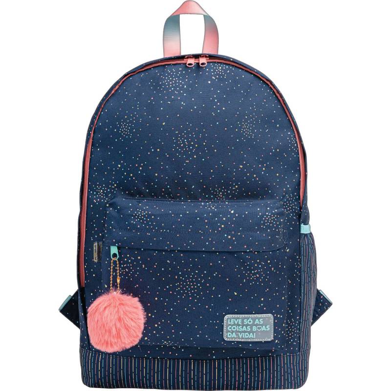 Mochila Tilibra Academie Coração Metalizado