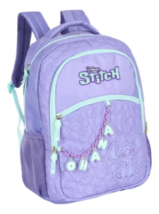 Mochila Feminina Stitch Roxo Escolar Luxcel Ms50071sc