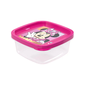 Pote De Plástico Quadrado 580ml - Plasutil Minnie