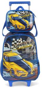 Mochila Carrinho Luxcel + Lancheira Força 4 Azul Ic39052fa