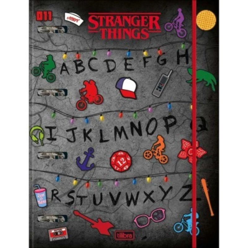 Fichário Stranger Things 48 Folhas Cartonado - Tilibra 