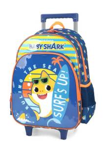 Mochila Carrinho Luxcel Baby Shark Laranja Ic37482b