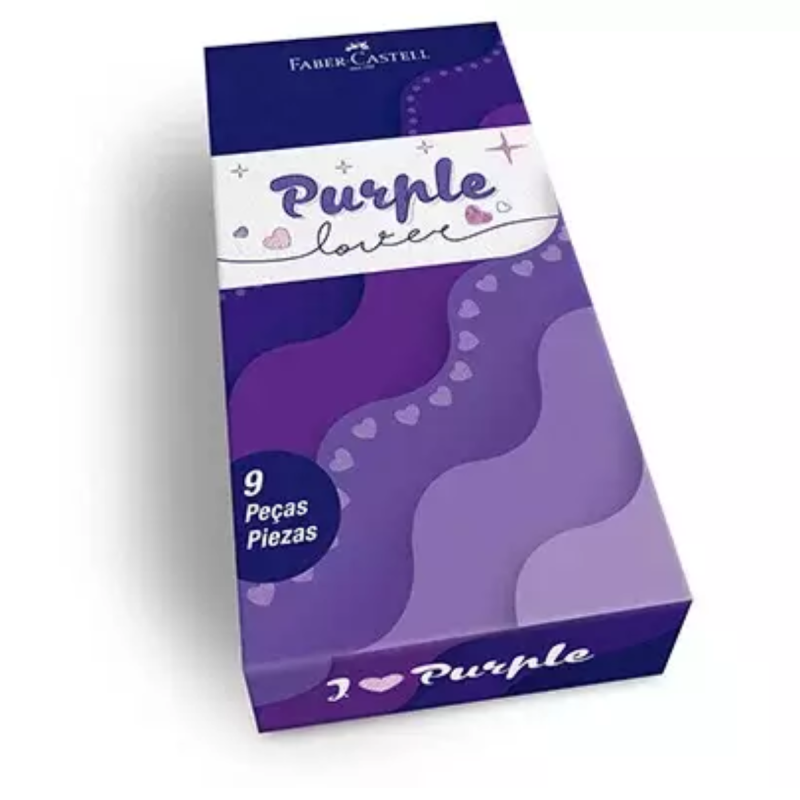 Kit Faber Castell Purple Lover 9 Peças