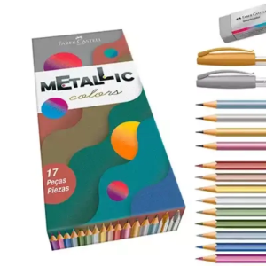 Kit Faber Castell Metalic Colors 17 Peças